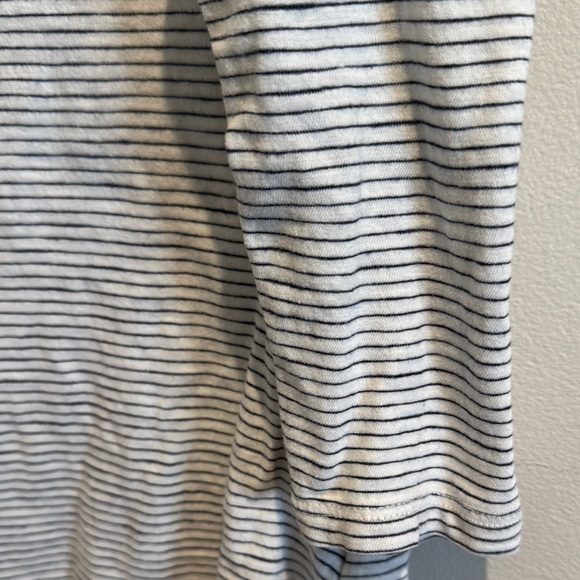 Boden The Cotton Notch Tee Navy‎ Stripe Quarter Sleeve Small V Neck - Picture 4 of 5